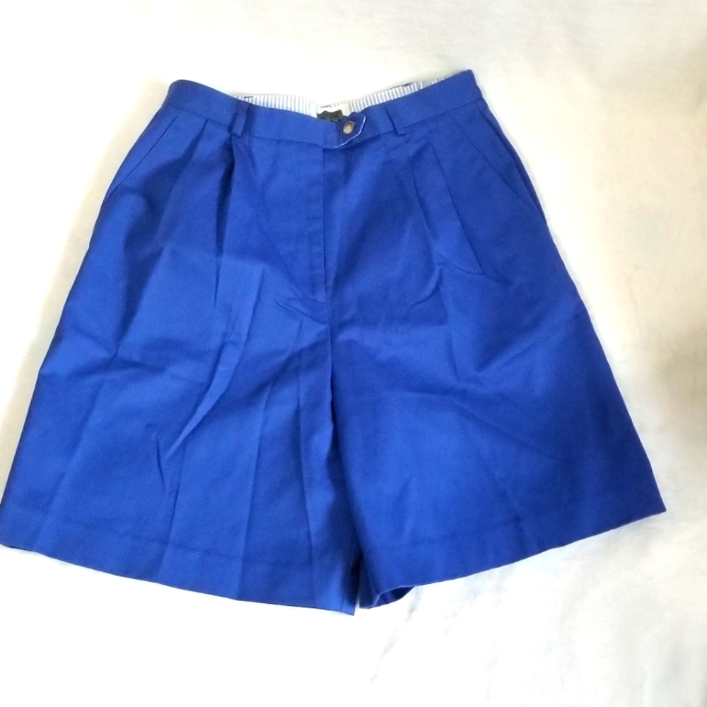 Talbots VTG David Brooks High Waisted Pleated Culottes Bermuda Shorts Sz…